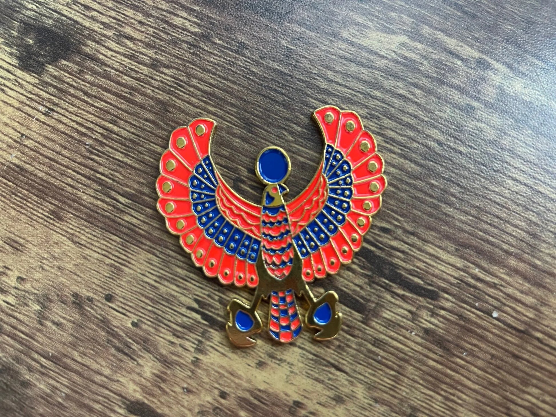 Tutankhamun Falcon Pectoral Enamel Coin-1
